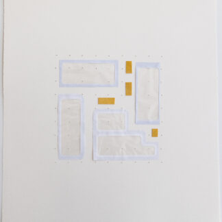 Bastienne Schmidt, "Gold Grids 3," mixed media on paper