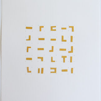 Bastienne Schmidt, "Gold Grids 19," mixed media on paper