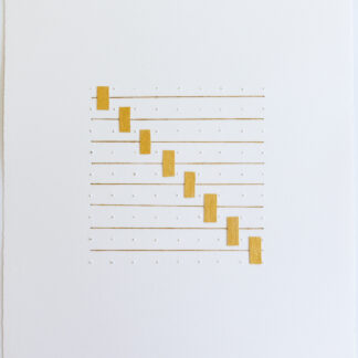 Bastienne Schmidt, "Gold Grids 14," mixed media on paper