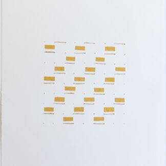 Bastienne Schmidt, "Gold Grids 16," mixed media on paper