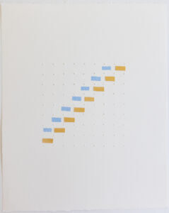 Bastienne Schmidt, "Gold Grids 17," mixed media on paper