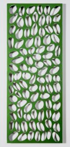 Carolina Sardi, "Green Nest," painted steel