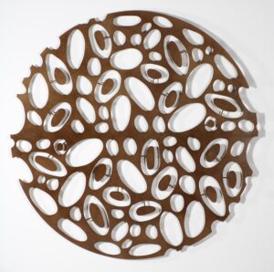 Carolina Sardi, "Walking Paths Too," painted aluminum