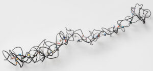 Rebecca Welz, "What Lies Beneath," welded steel, clay, wire