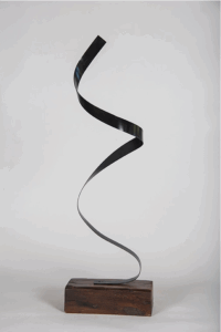 Joe Gitterman, "Helix 2," painted stainless steel