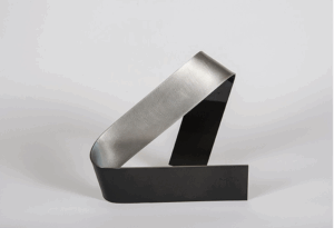 Joe Gitterman, "Poised 2," painted stainless steel
