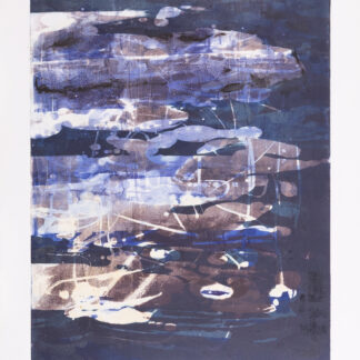 Liz Dexheimer, "Swamp Series Indigo-Brown," monotype