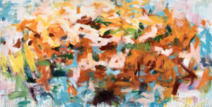 Karen Silve, "Le Marché Orange," acrylic on canvas