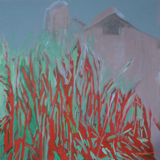 Geoffrey Moss, "Barn Series: Rhubarb Sunday," oil on canvas