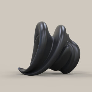 Santiago Lozano, "You Swept Me Away," cast bronze, marble base