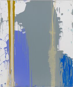 Michael Filan, "Blue Glass," enamel on canvas