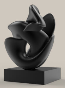 Santiago Lozano, "Codependent," cast bronze