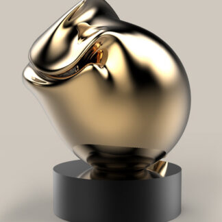 Santiago Lozano, "Ready for My Date," cast bronze