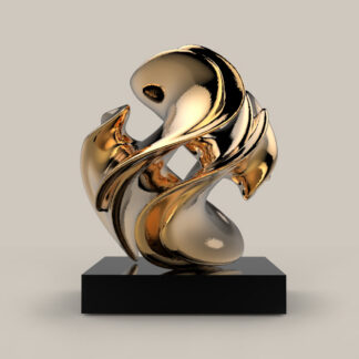 Santiago Lozano, "I Feel That You Get Me," cast bronze