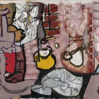 Claude Lawrence, "Wonderwall," acrylic on canvas (unstretched)