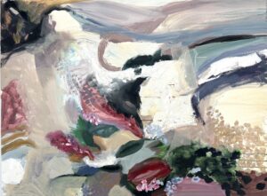 Claudia Mengel, "Breaking Open 2," multimedia on canvas