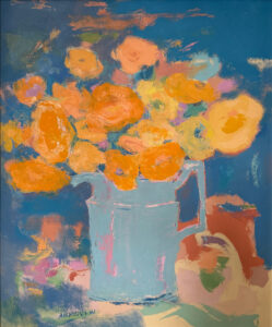 Ilene Anenberg, "Flower 4," oil on canvas
