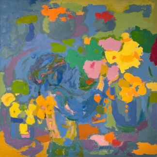 Ilene Anenberg, "Flower 9," oil on canvas
