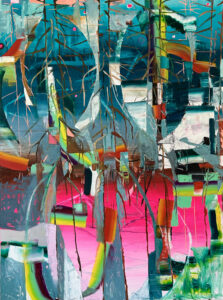 Galen Cheney, "Stick Season," acrylic and oil on canvas
