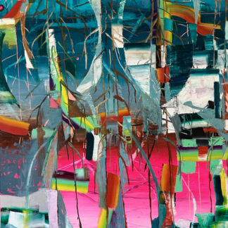 Galen Cheney, "Stick Season," acrylic and oil on canvas