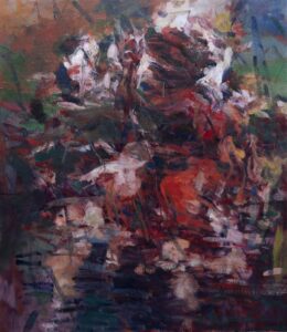 Dana Saulnier, "Study for a Glutton," oil on canvas on panel