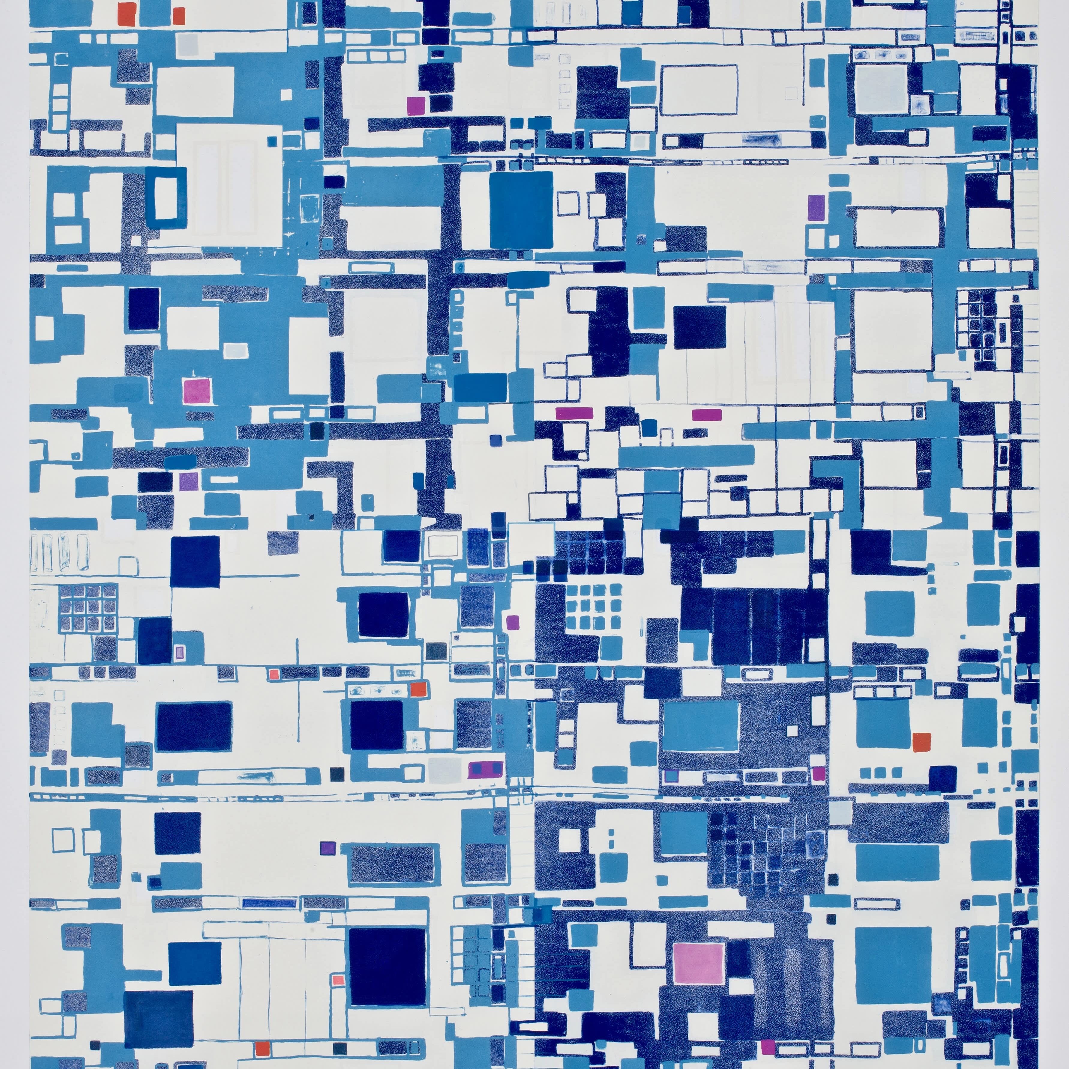 Ann Conrad, "MOBO XII," intaglio, relief + collagraph on Rives BFK