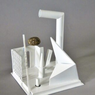 Gunnar Theel, "S300," welded steel painted, stone, brass