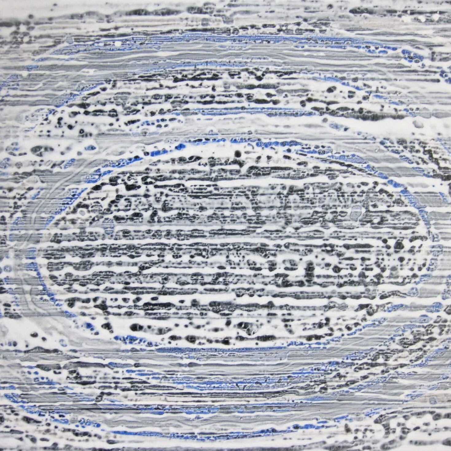 Kiyoshi Otsuka, "Blue Enso," acrylic on canvas
