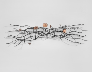 Rebecca Welz, "Copper Lotus," steel, copper