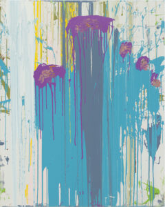 Michael Filan, "Blue Tableaux," house paint on canvas