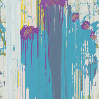 Michael Filan, "Blue Tableaux," house paint on canvas