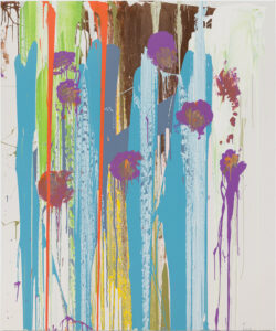 Michael Filan, "Purple Vinyl Prestiege," house paint on canvas